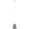 Sarabia - 1-Light Pendant - Pastel Dark Green Exterior - Gold Interior