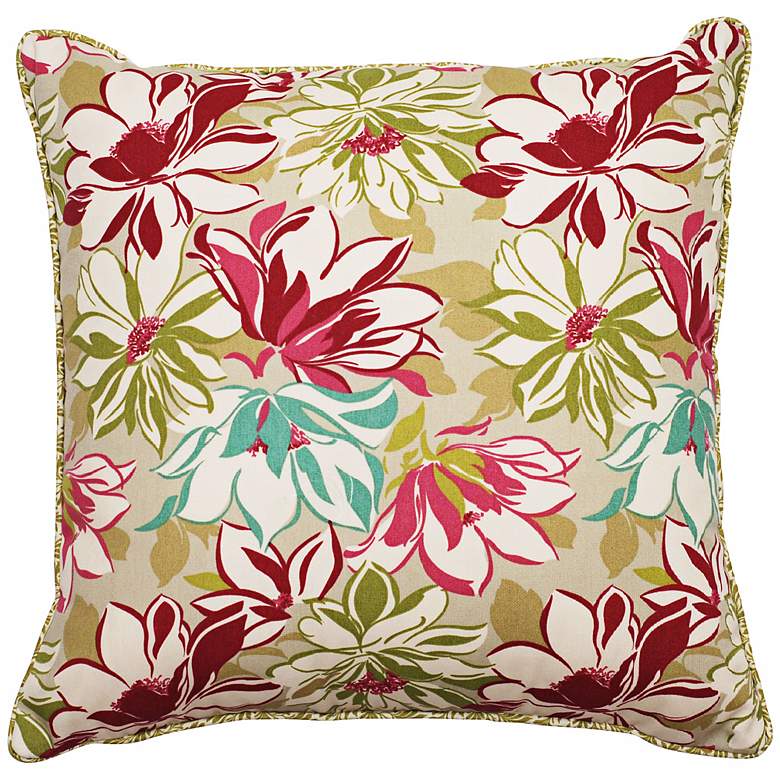 Image 1 Sarah 18 inch Square Welt Cording Outdoor Pillow