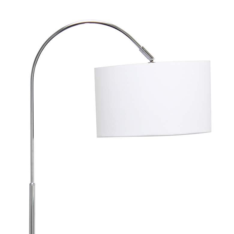 Image 3 Saranap 66 inch Brushed Nickel and Chrome Modern Arc Floor Lamp more views
