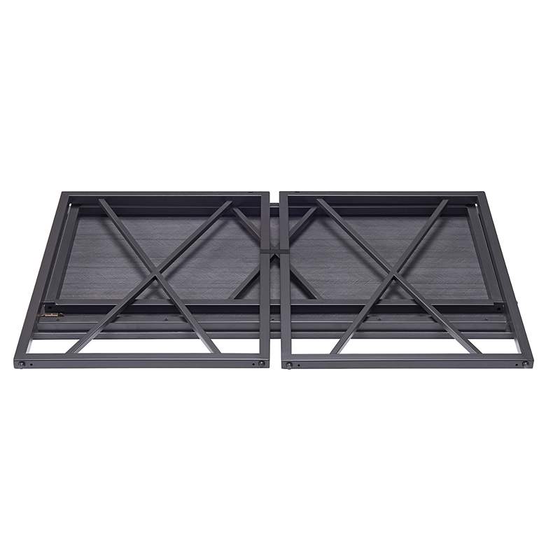 Image 3 Sarandon 48" Wide Gray Herringbone and Matte Black Rectangular Desk more views