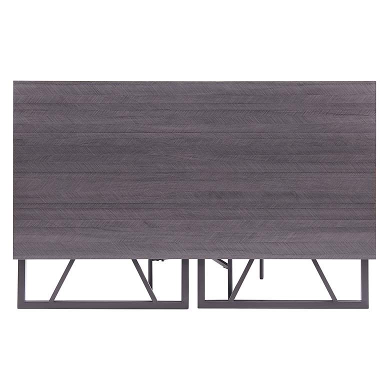Image 4 Sarandon 48 inch Wide Gray Herringbone and Matte Black Rectangular Desk more views