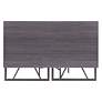 Sarandon 48" Wide Gray Herringbone and Matte Black Rectangular Desk