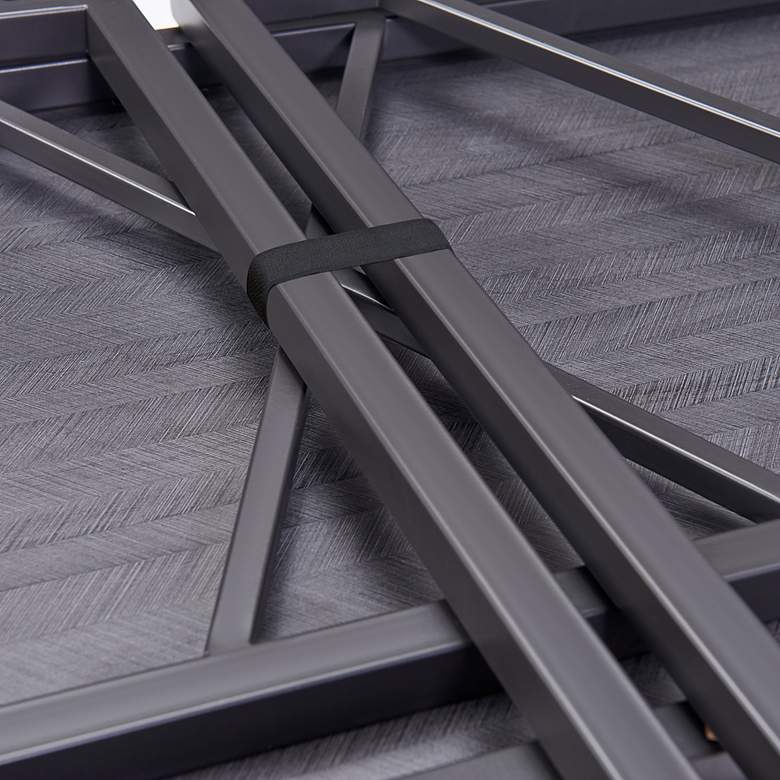 Image 5 Sarandon 48" Wide Gray Herringbone and Matte Black Rectangular Desk more views