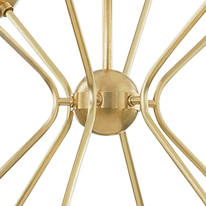 Image 4 Saratoga 36 inch Wide Aged Brass 12-Light LED Chandelier more views