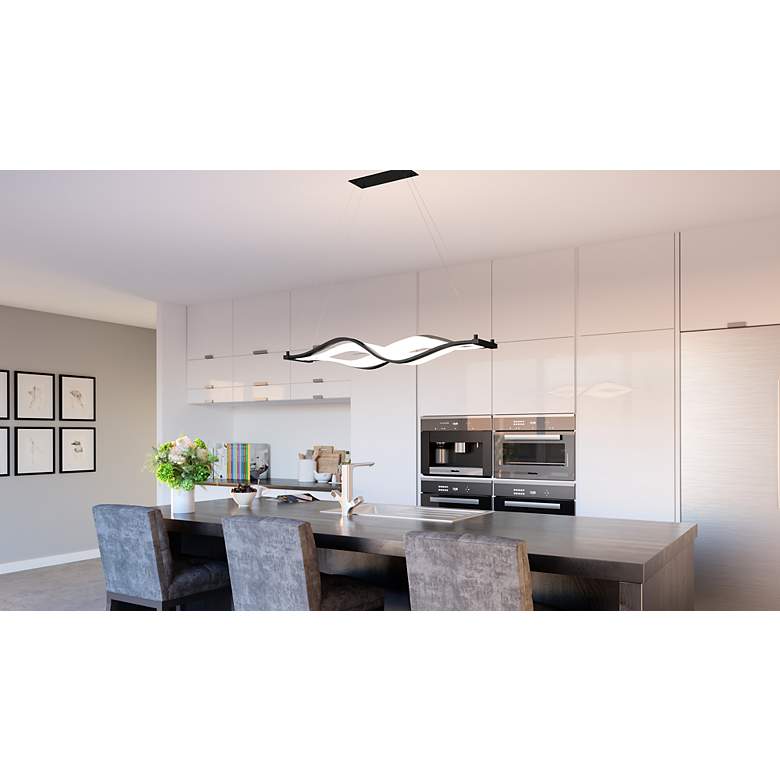 Image 6 Saratoga LED Matte Black Island Lt more views