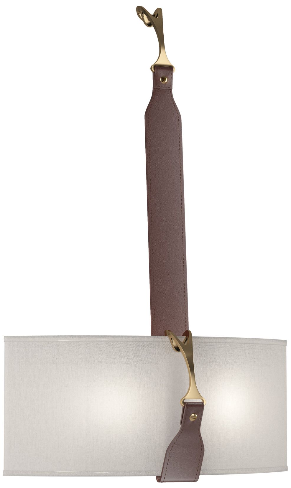 Saratoga Sconce Black Antique Brass British Brown Flax Shade Made to Order