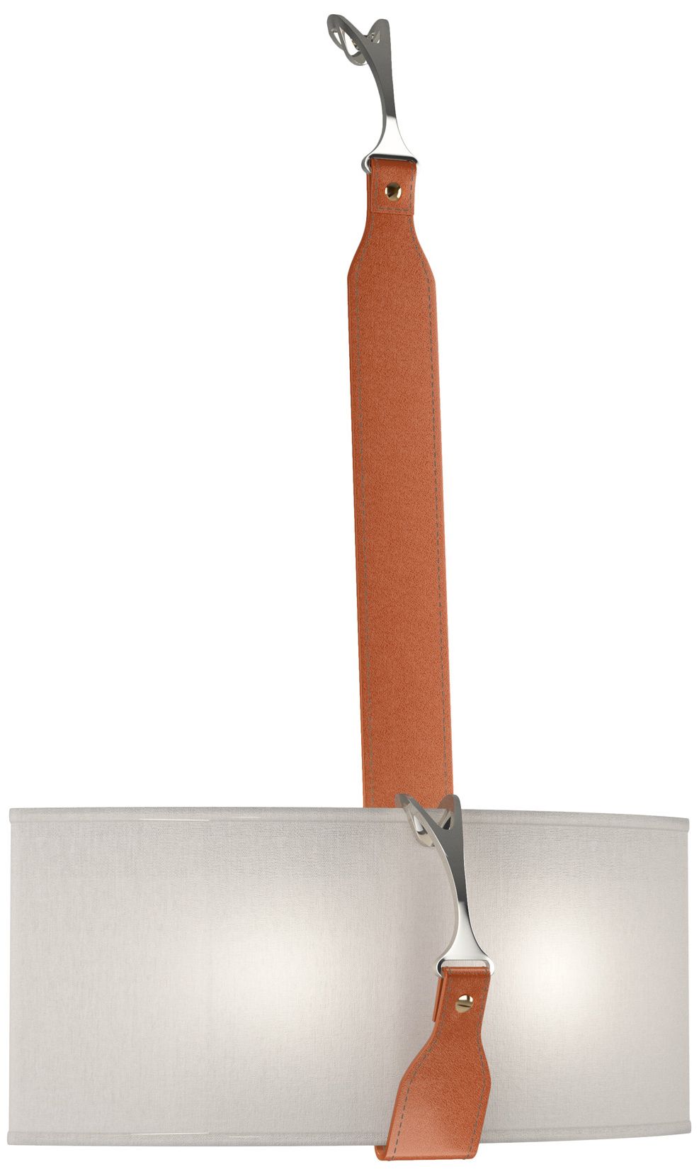 Saratoga Sconce Black Polished Nickel Chestnut Flax Shade Made to Order