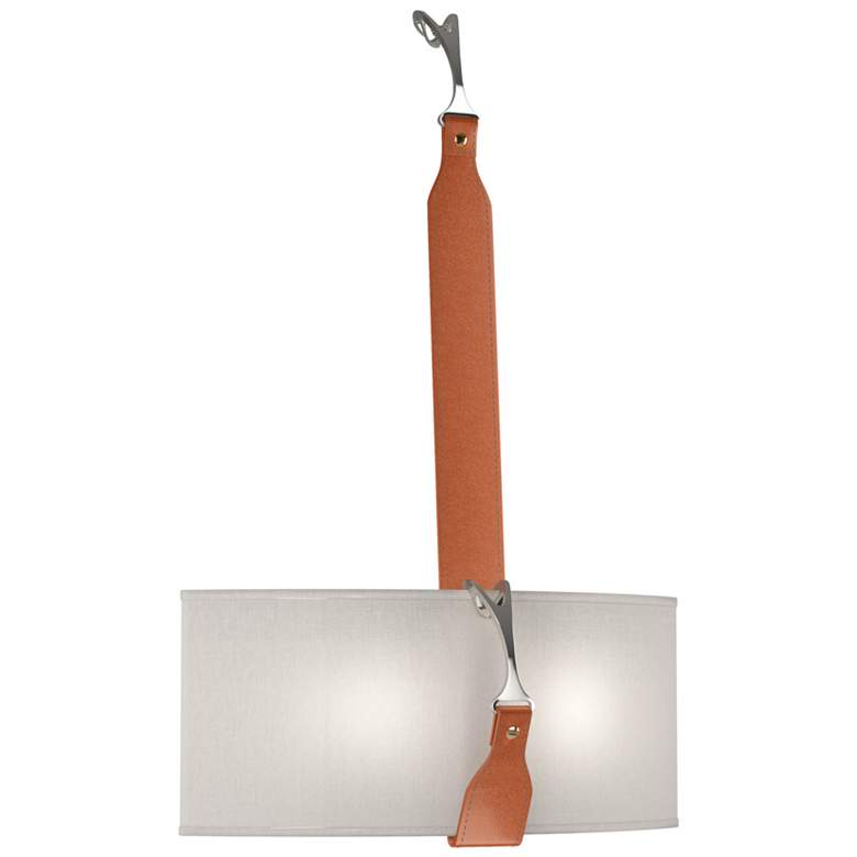 Image 1 Saratoga Sconce - Black - Polished Nickel - Chestnut - Flax Shade