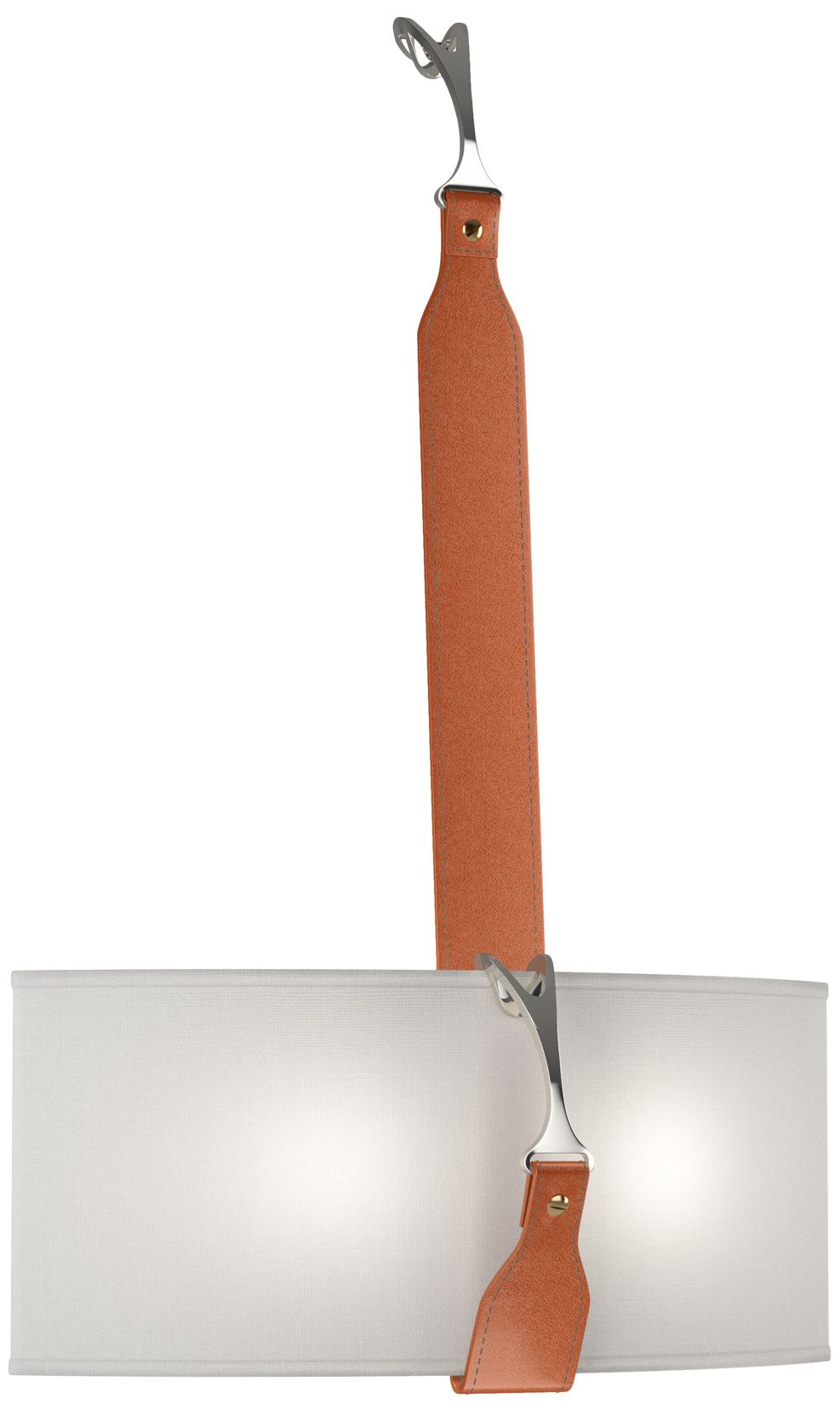 Saratoga Sconce Black Polished Nickel Chestnut Natural Anna Made to Order