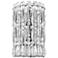 Sarella 11"H x 7"W 2-Light Crystal Wall Sconce in Polished Stainl