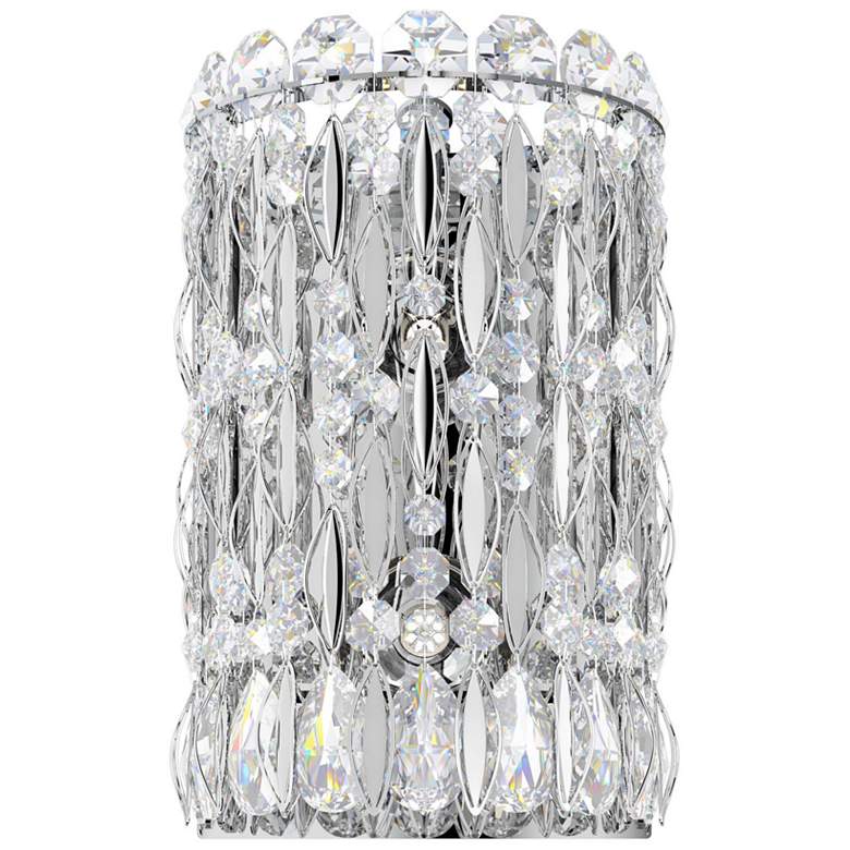 Image 1 Sarella 11"H x 7"W 2-Light Crystal Wall Sconce in Polished Stainl