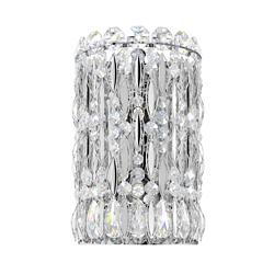Sarella 11"H x 7"W 2-Light Crystal Wall Sconce in Polished Stainl