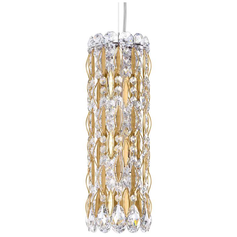 Image 2 Sarella 15"H x 5"W 3-Light Crystal Pendant in Heirloom Gold