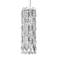 Sarella 15"H x 5"W 3-Light Crystal Pendant in Polished Stainless