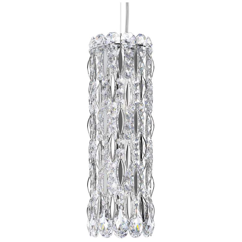 Image 1 Sarella 15"H x 5"W 3-Light Crystal Pendant in Polished Stainless
