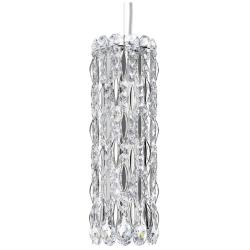 Sarella 15"H x 5"W 3-Light Crystal Pendant in Polished Stainless
