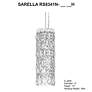 Thumbnail4 of Sarella 15"H x 5"W 3-Light Crystal Pendant in Polished Stainless more views