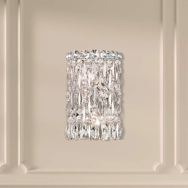 Image 1 Sarella 2-Light Wall Sconce in Antique Silver with Radiance Crystal Crystal