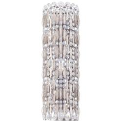 Sarella 22"H Antique Silver and Heritage Crystal Wall Sconce