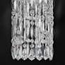 Sarella 22"H Antique Silver and Heritage Crystal Wall Sconce