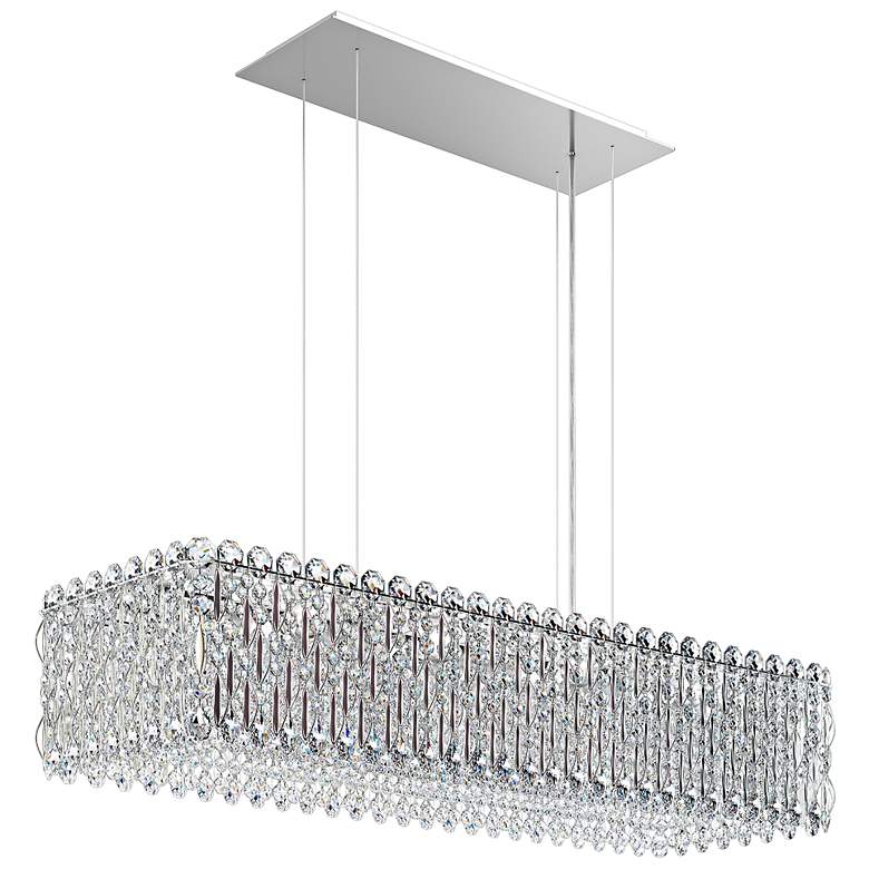 Image 1 Sarella 36 1/2" Wide Polished Stainless Crystal Chandelier