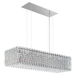 Sarella 36 1/2" Wide Polished Stainless Crystal Chandelier