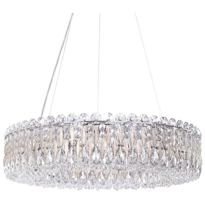 Image 1 Sarella 5.5"H x 24"W 12-Light Crystal Chandelier in Antique Silve
