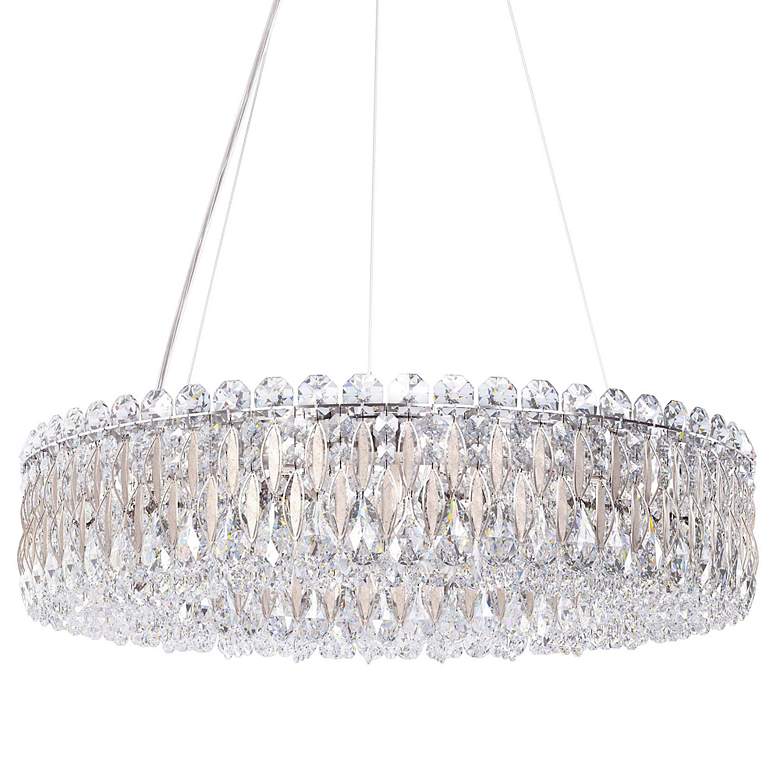 Image 2 Sarella 5.5"H x 24"W 12-Light Crystal Chandelier in Antique Silve