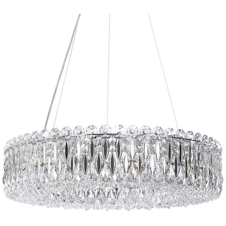 Image 2 Sarella 5.5"H x 24"W 12-Light Crystal Chandelier in Pol Stainless