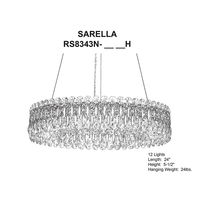 Image 5 Sarella 5.5"H x 24"W 12-Light Crystal Chandelier in Pol Stainless more views