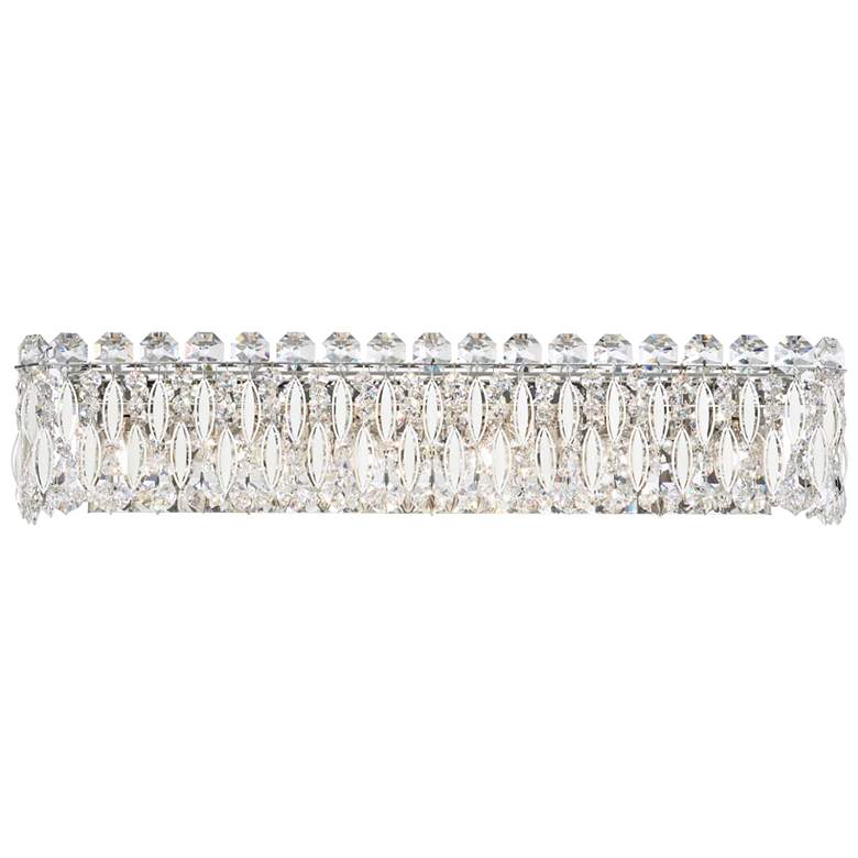 Image 1 Sarella 5.5"H x 25.5"W 6-Light Crystal Bath Bar in White