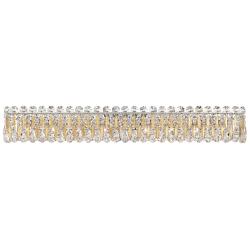 Sarella 5.5"H x 36.5"W 8-Light Crystal Bath Bar in Heirloom Gold
