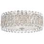 2_Sarella 6.5"H x 15.5"W 3-Light Crystal Flush Mount in Antique Sil
