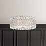 1_Sarella 6.5"H x 15.5"W 3-Light Crystal Flush Mount in Antique Sil