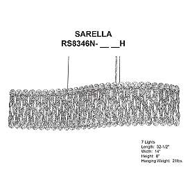 Image5 of Sarella 8"H x 32.5"W 7-Light Crystal Linear Chandelier in Antique more views