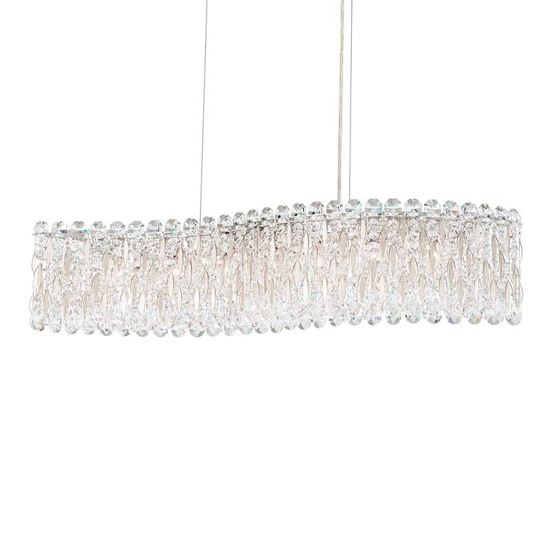 Image 3 Sarella 8"H x 32.5"W 7-Light Crystal Linear Chandelier in Antique more views