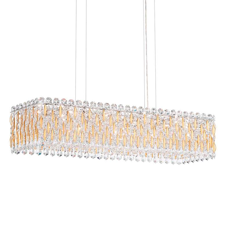 Image 2 Sarella 8"H x 36.5"W 13-Light Crystal Linear Chandelier in Heirlo