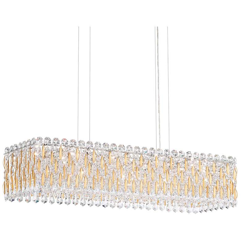 Image 2 Sarella 8"H x 36.5"W 13-Light Crystal Linear Chandelier in Heirlo