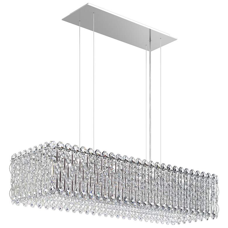 Image 1 Sarella 8"H x 36.5"W 13-Lt Crystal Linear Chandelier in Pol Stain