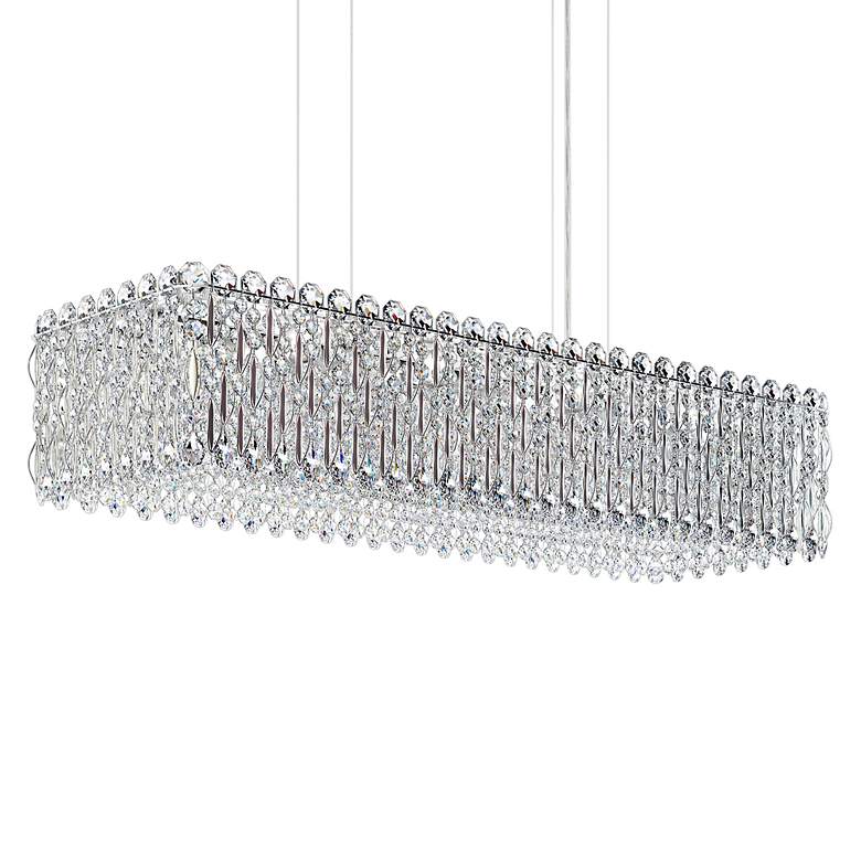 Image 3 Sarella 8"H x 36.5"W 13-Lt Crystal Linear Chandelier in Pol Stain more views