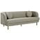 Sariah 84 1/4" Wide Alabaster Velvet Sofa