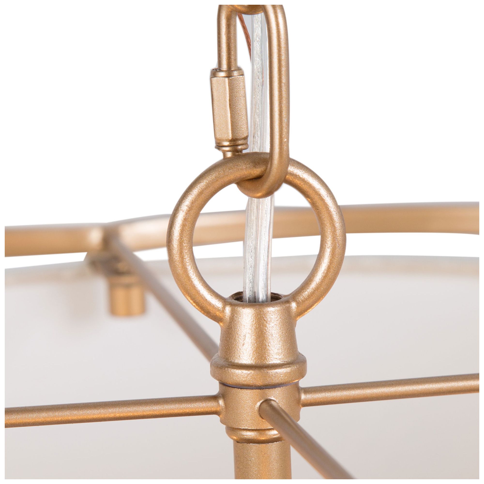 Image 6 Sarla 15.7"W Satin Brass 3-Light Drum Shaded Kitchen Pendant more views