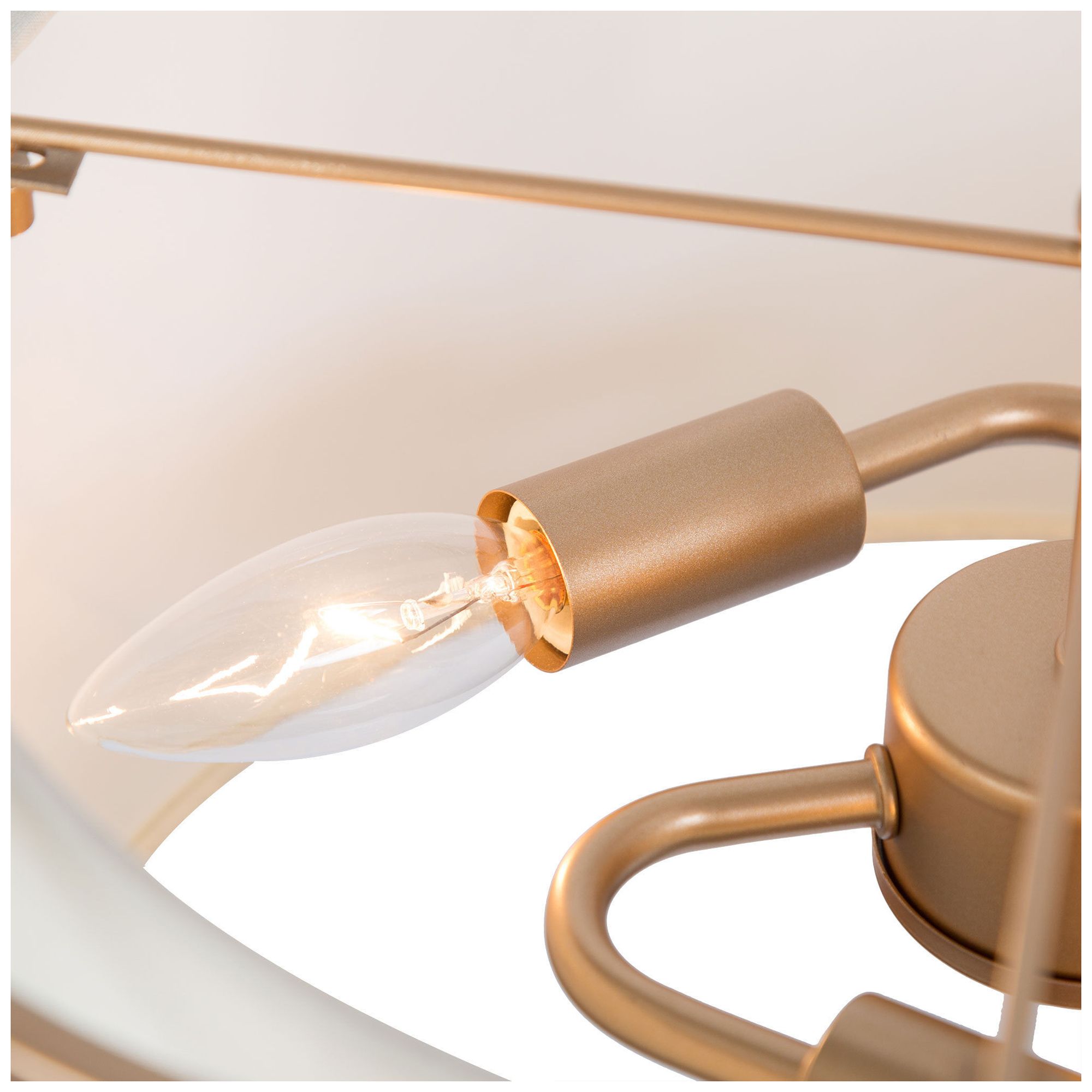 Image 7 Sarla 15.7"W Satin Brass 3-Light Drum Shaded Kitchen Pendant more views