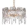 Sarla 15 1/2" Wide Gold Crystal 3-Light Chandelier