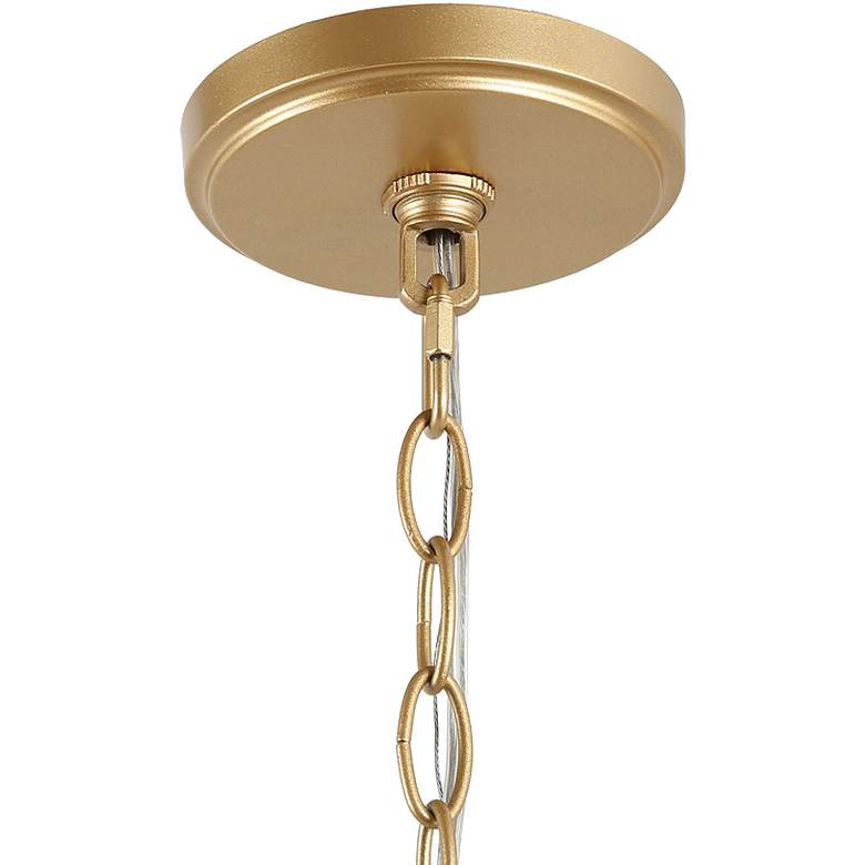 Image 4 Sarla 25" Wide Gold Metal 6-Light Chandelier more views