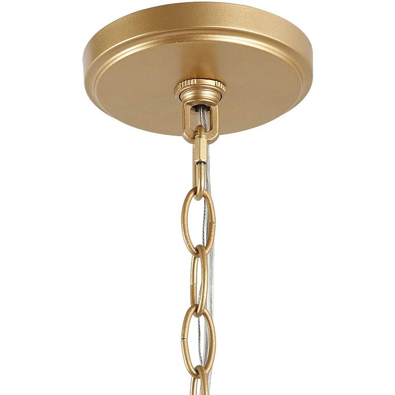 Image 4 Sarla 25 inch Wide Gold Metal 6-Light Chandelier more views