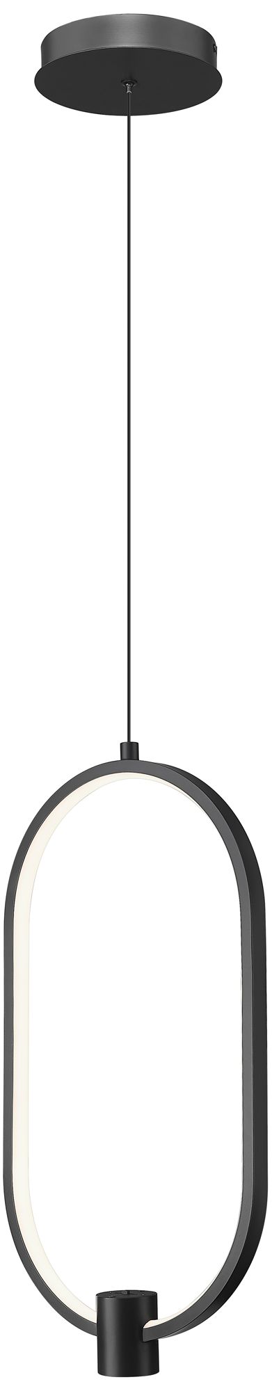 Image 4 Saros by Z-Lite 10.25 inch Matte Black 1 Light Pendant more views