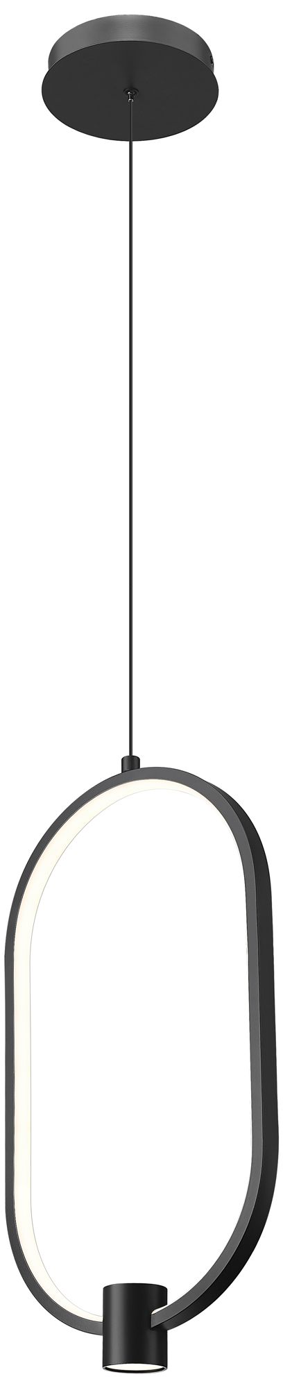 Image 5 Saros by Z-Lite 10.25 inch Matte Black 1 Light Pendant more views