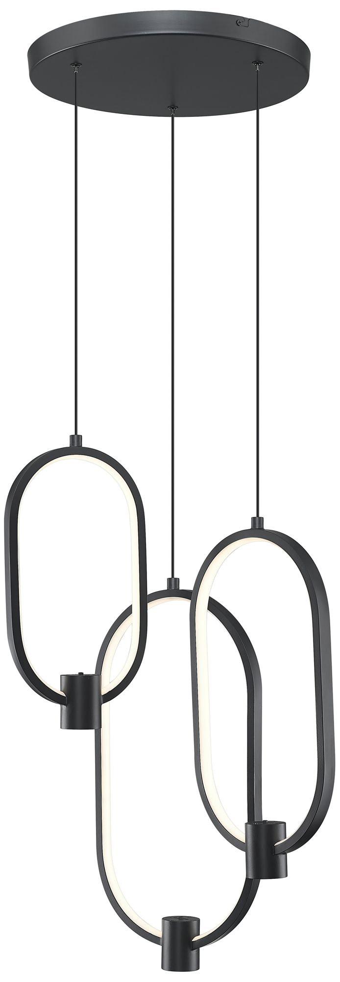 Saros by Z-Lite 13.75 inch Matte Black 3 Light Chandelier