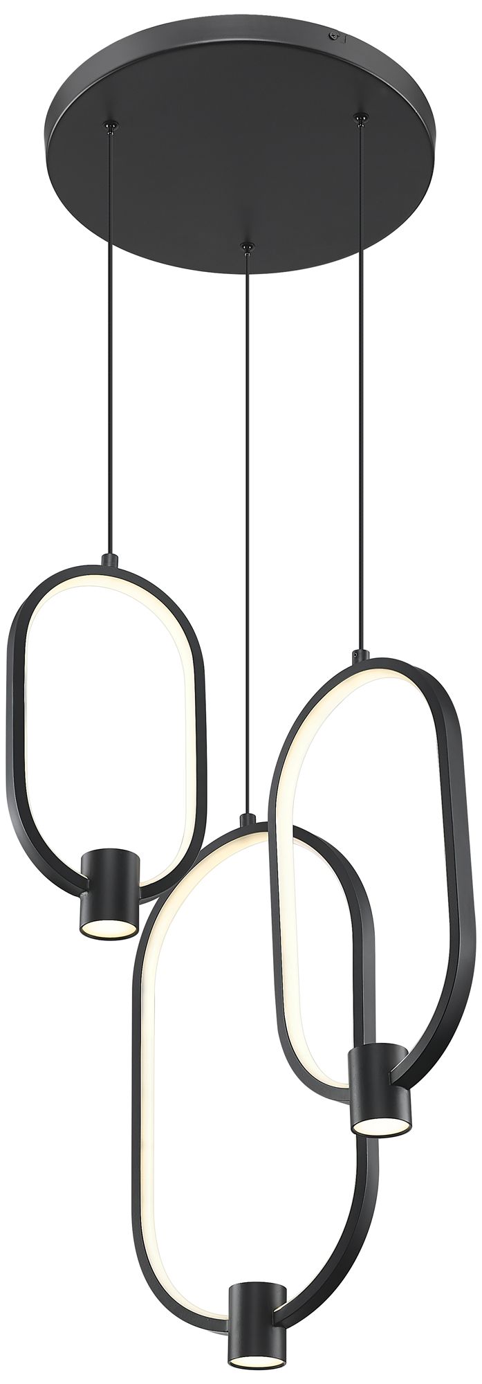 Image 4 Saros by Z-Lite 13.75 inch Matte Black 3 Light Chandelier more views